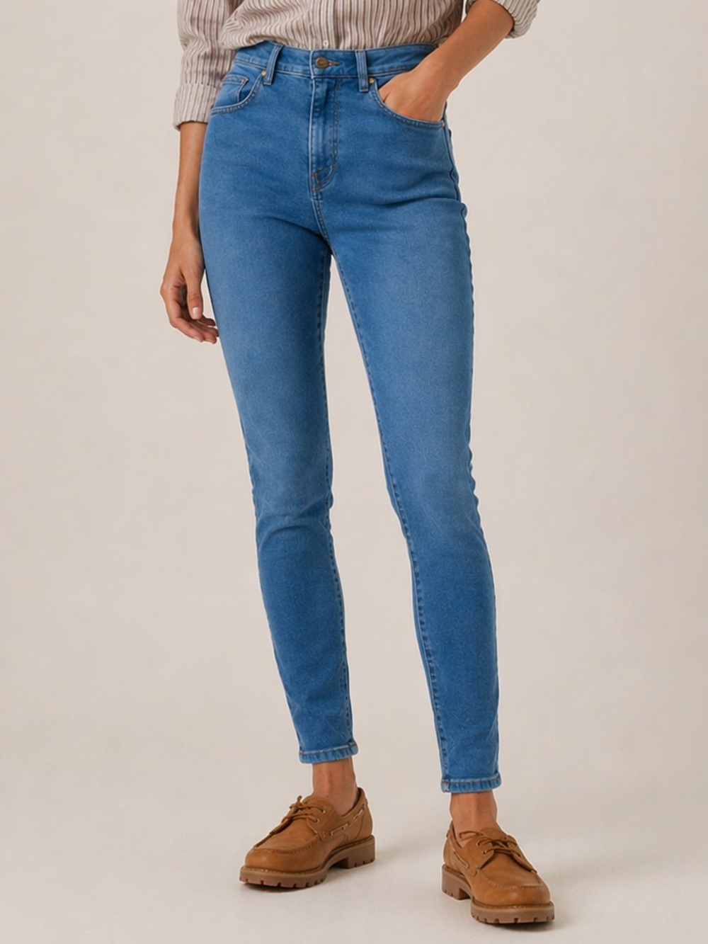 Forever 21 Blue Ultra High Waisted Stretchy Skinny Jeans size 27